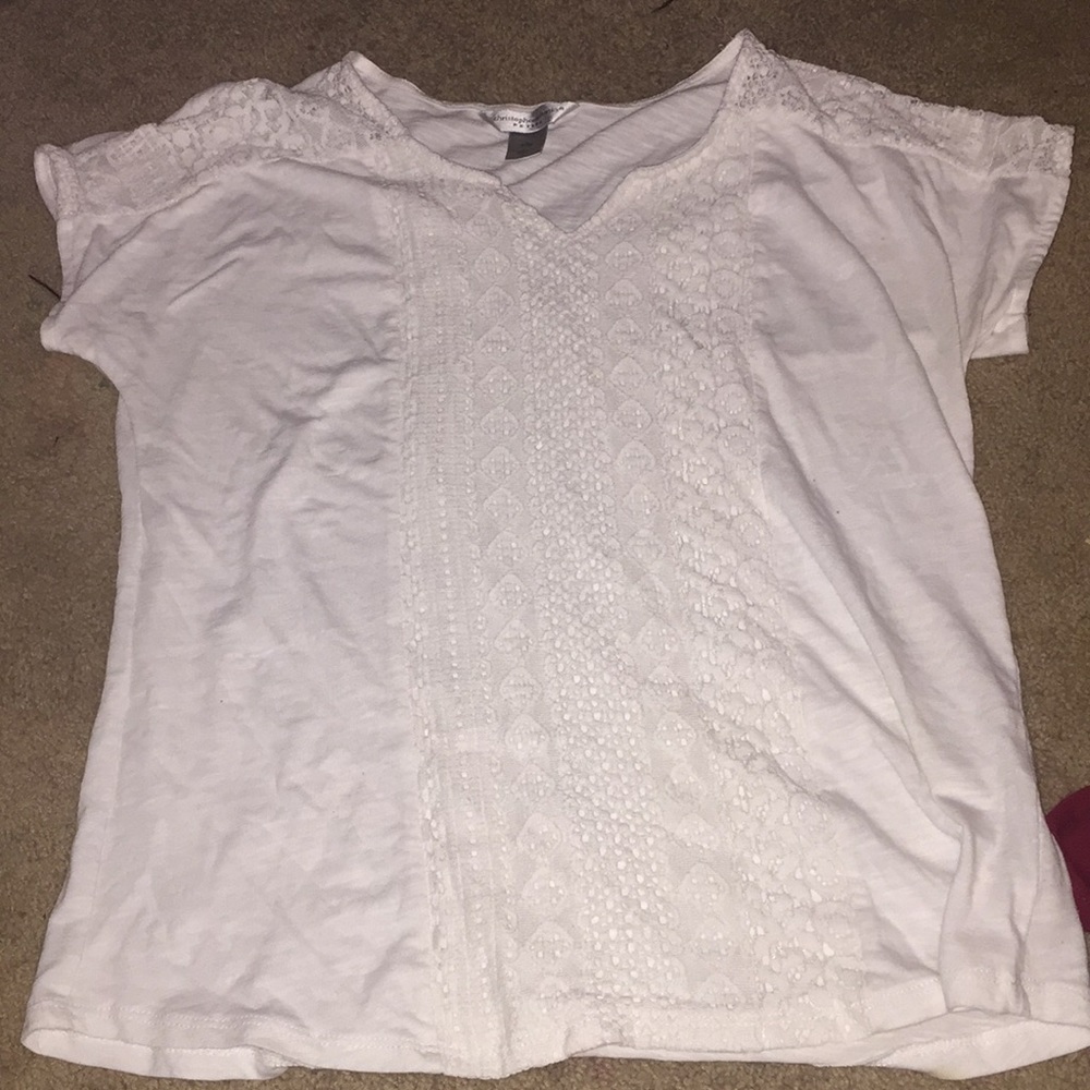 white , dress up shirt ( christopher&banks)